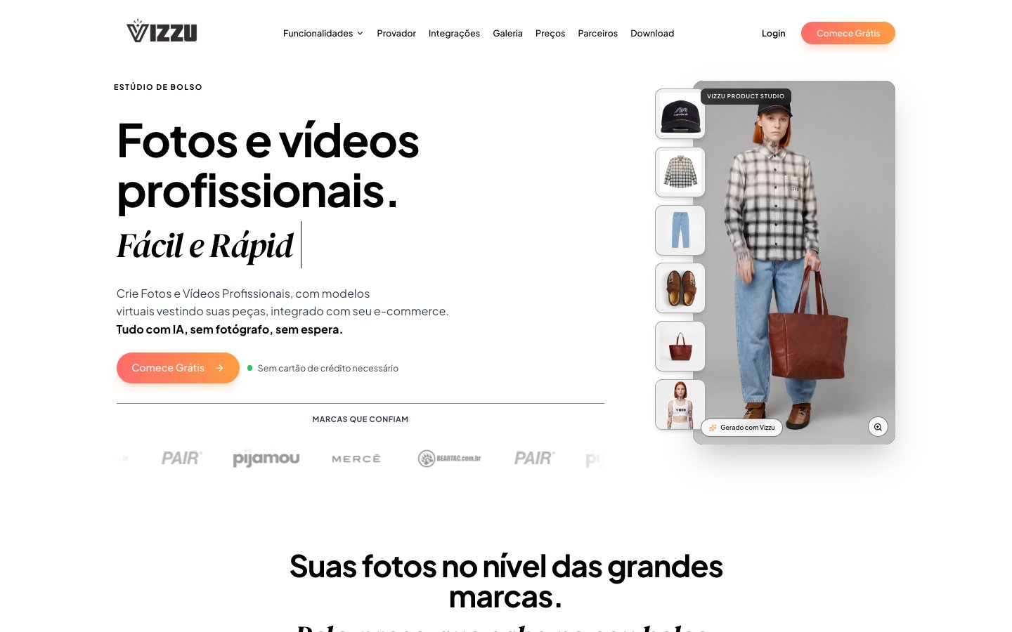 Vizzu - Seção de funcionalidades